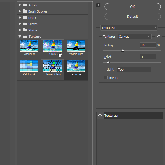 Texturizer Settings