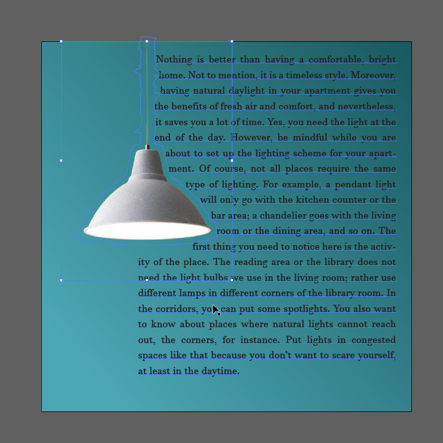 Text wrapped around the image