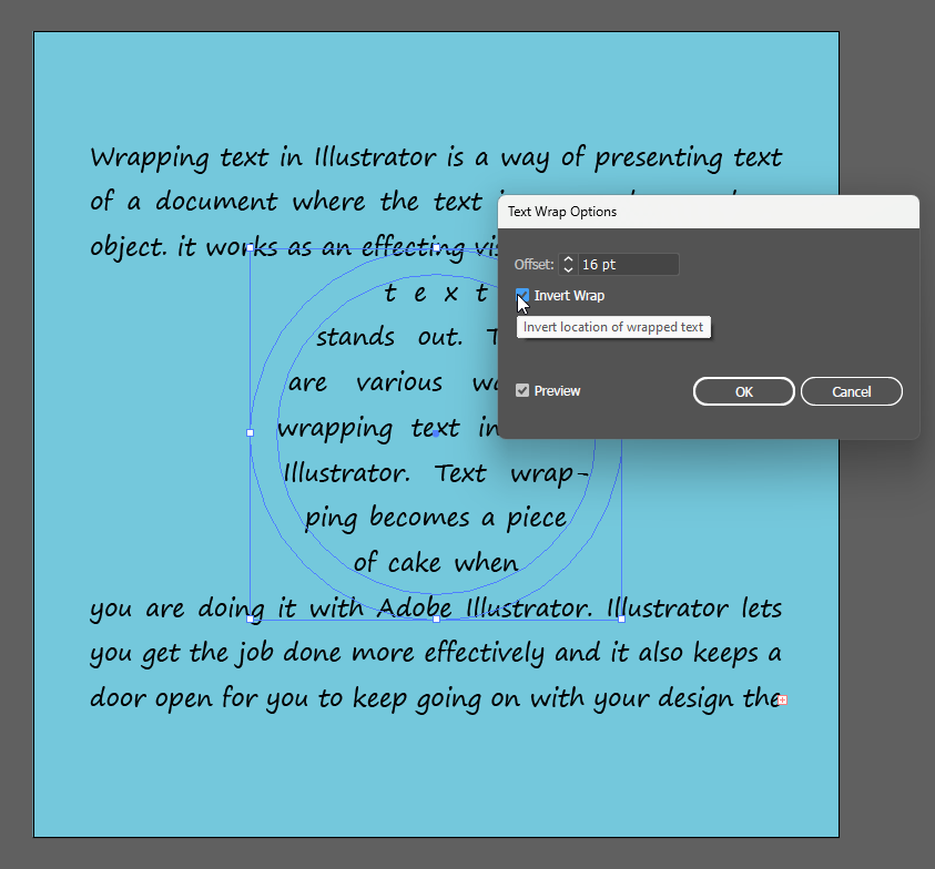 Inverting the offset