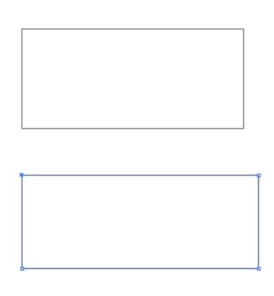 Rectangles created with the pen tool