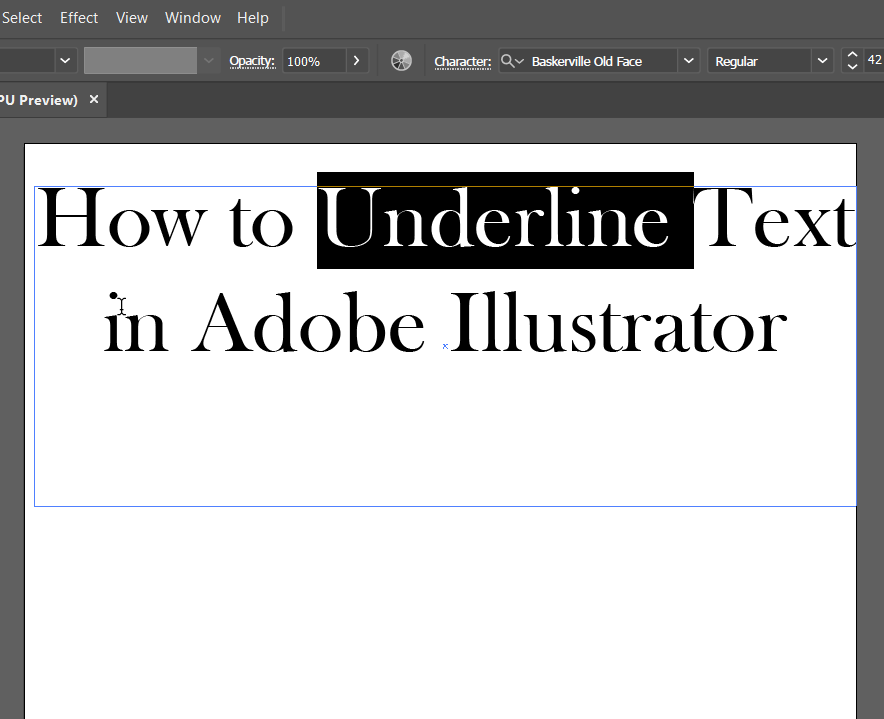 Selected text