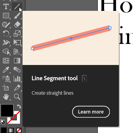 Line segment tool