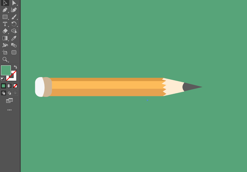 Pencil with color added