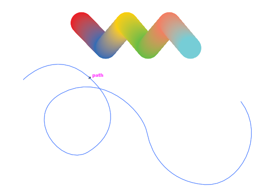 Blend over a path