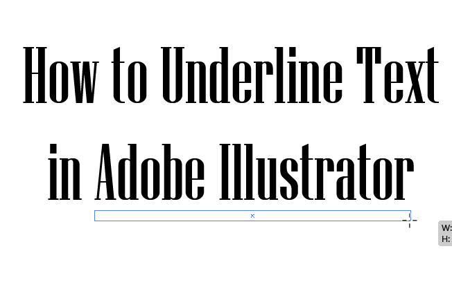 Drawing a rectangle to underline text
