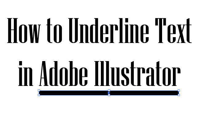 Text underlined with a rectangle