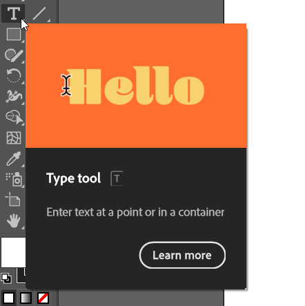 Type tool