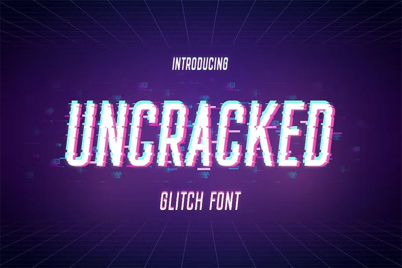 Uncracked - Glitch Font