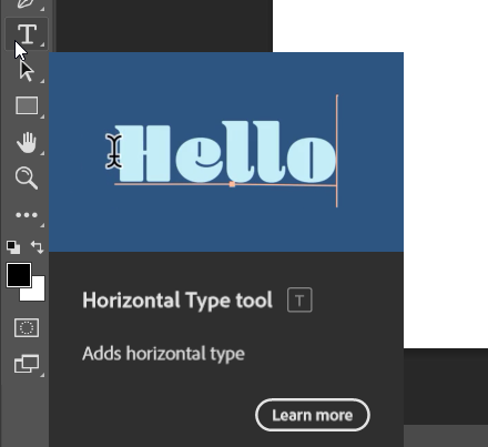 Photoshop's type tool