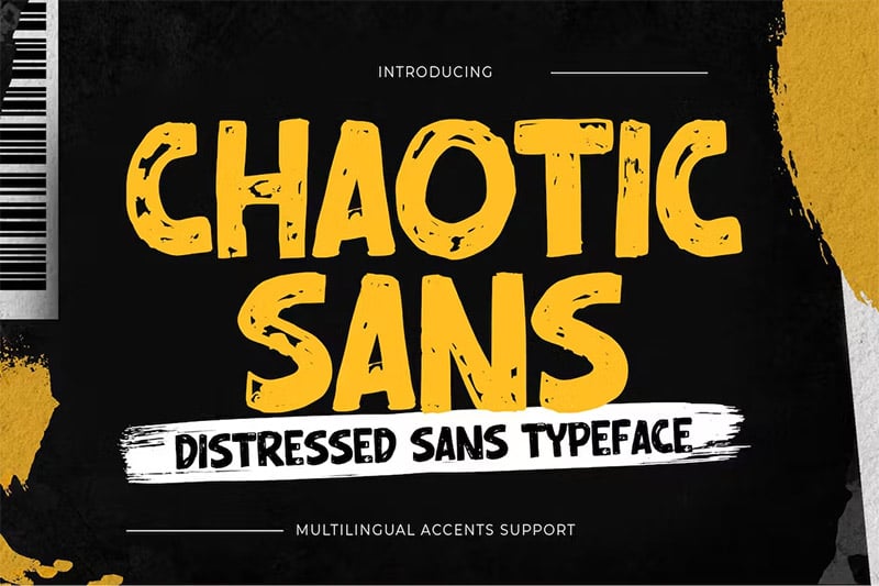 Chaotic Sans - Distressed Display Font