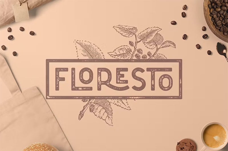 Floresto - Textured Font