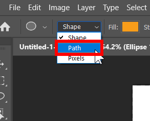 Changing from shape to path