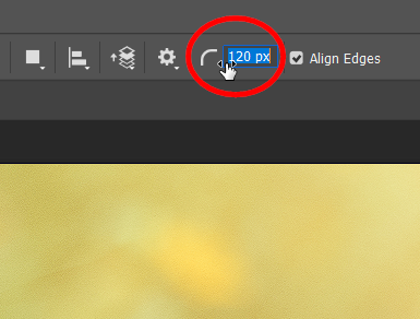 Corner radius set to 120 pixels