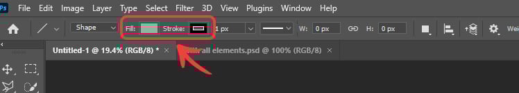 Fill and stroke settings