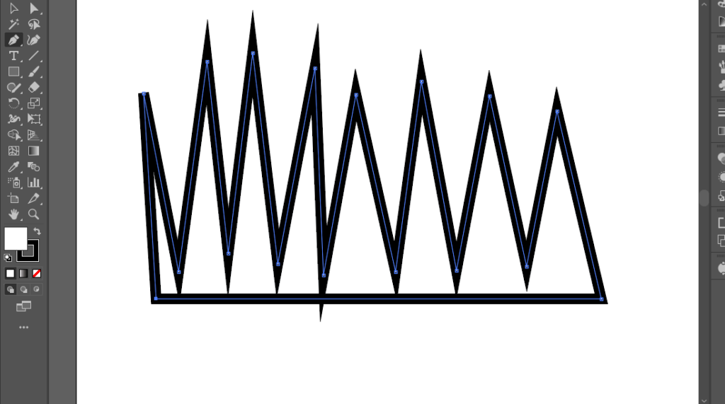 Random closed shape created with the pen tool