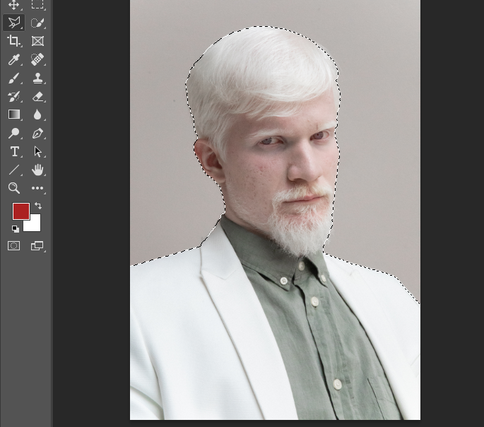 The man in the photo has been selected