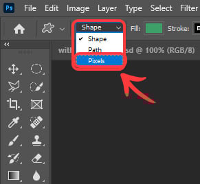 Selecting pixels as the setting