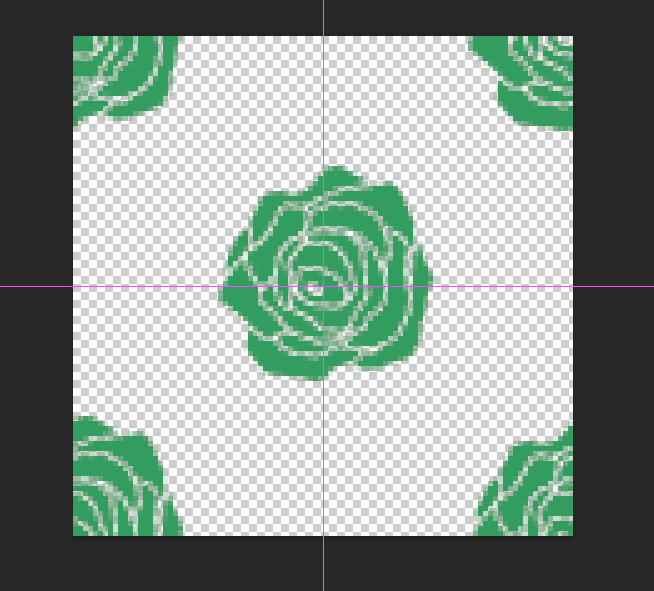 The file now has a flower in the center with the shape offset in the four corners