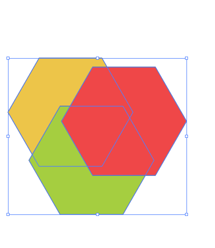 3 polygons selected