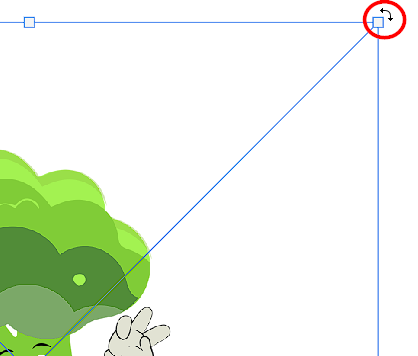 Rotating an image from the corner