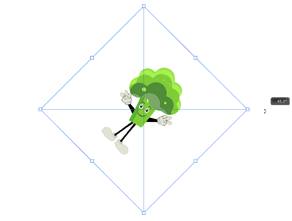 Broccoli vector rotated 45 degrees