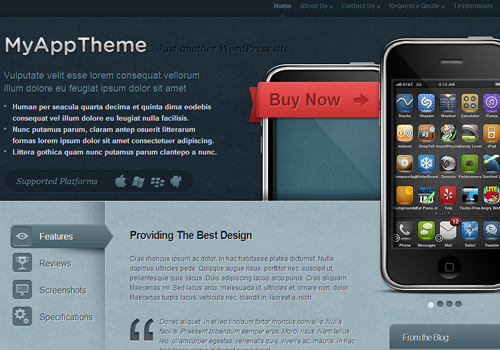 myapp wordpress theme premium template