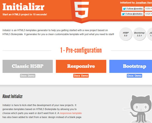 html5 initializr resource