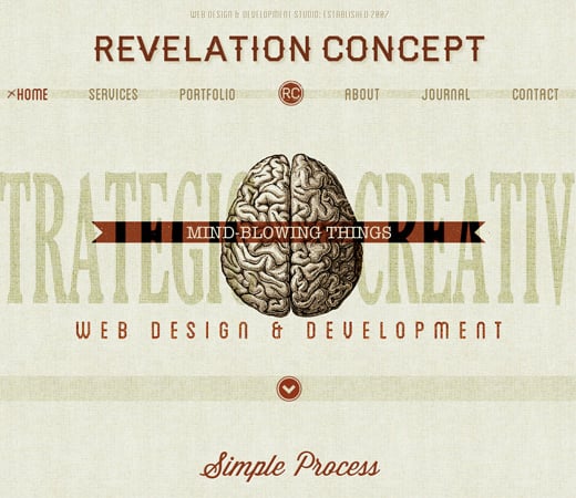 revelation concept retro nostalgia design layout