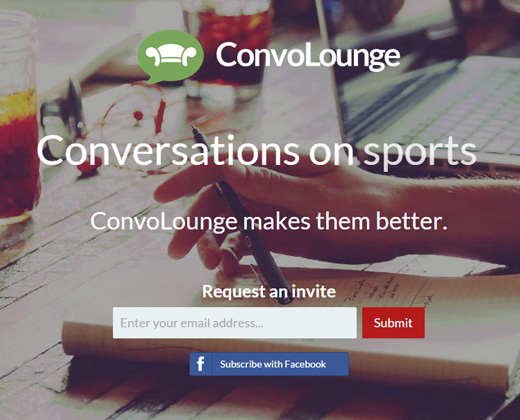 convo lounge website fullscreen design