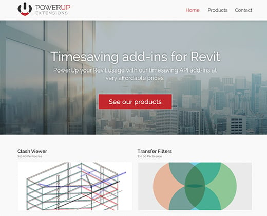 powerup extensions landing page website