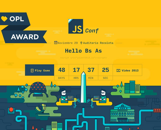 jsconf argentina website homepage layout