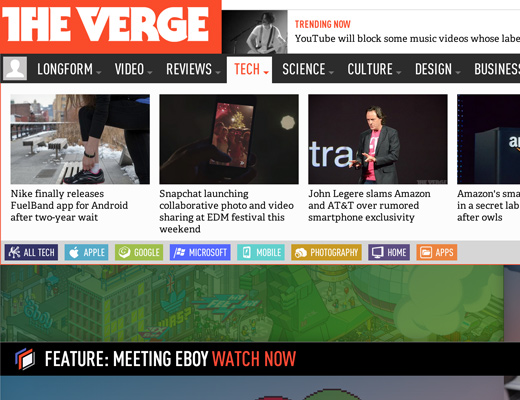 the verge meganav menu dropdown animation